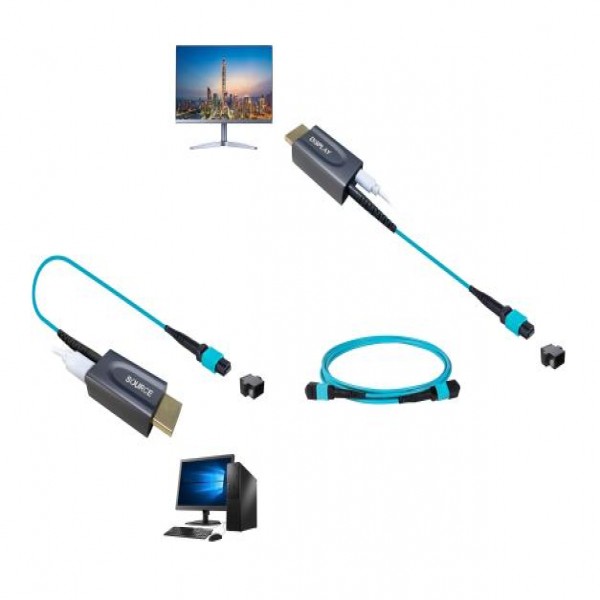 Fiber optic cable for MRI and medical equipment
